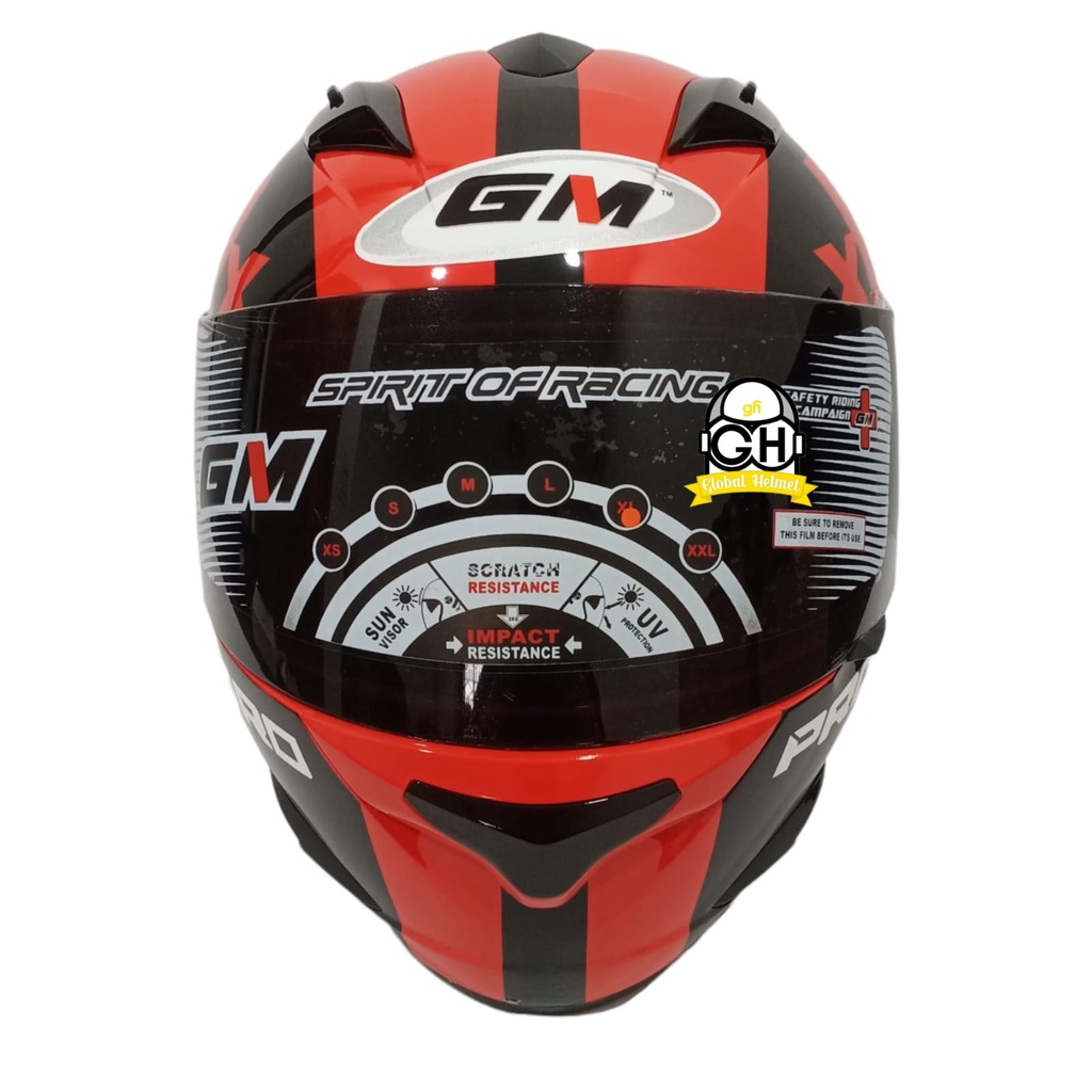 HELM GM RACEPRO ZR650 RED BLACK