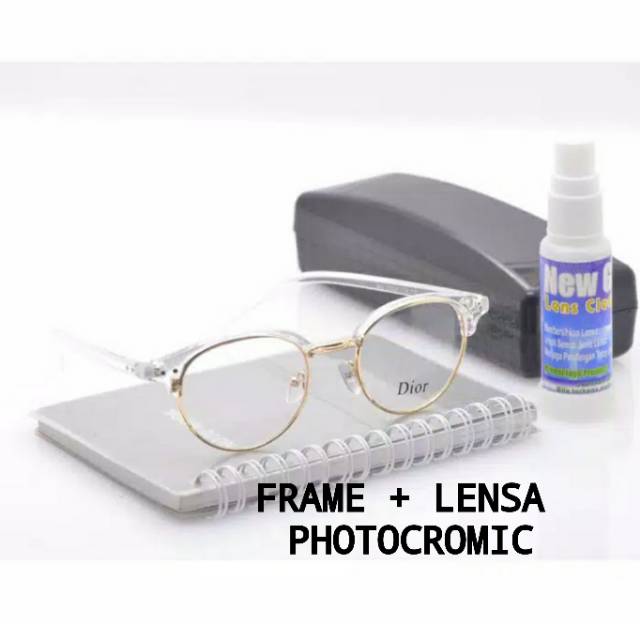 FRAME KACAMATA MINUS | PAKET LENSA PHOTOCROMIC | KACAMATA ANTI RADIASI KACA MATA BACA | 822