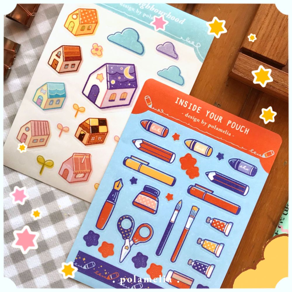 

POLAMELIA Sticker Sheet / Stiker Kiss Cut