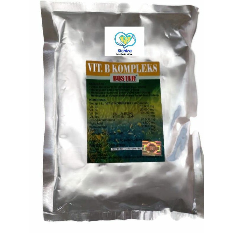 Vitamin B Kompleks 500 gram Boster Ikan Vit B Komplek Serbuk