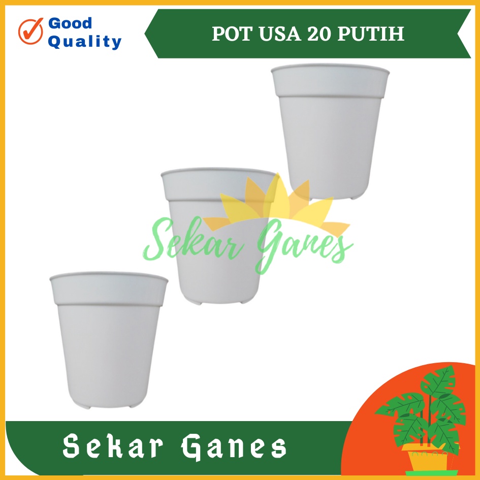 POT USA EIFFEL 20 PUTIH DA 17 CM - Pot bunga murah tinggi uk mirip pot tawon pirus 18 bkn pot busa