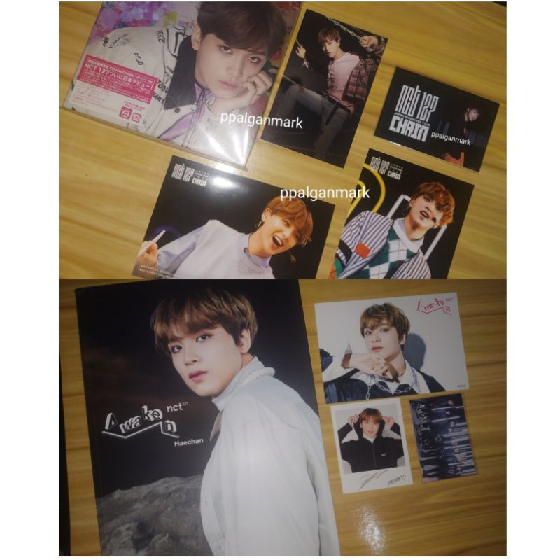nct 127 haechan chain awaken album pob bundle (ic sticker card, photo print, postcard, polaroid)