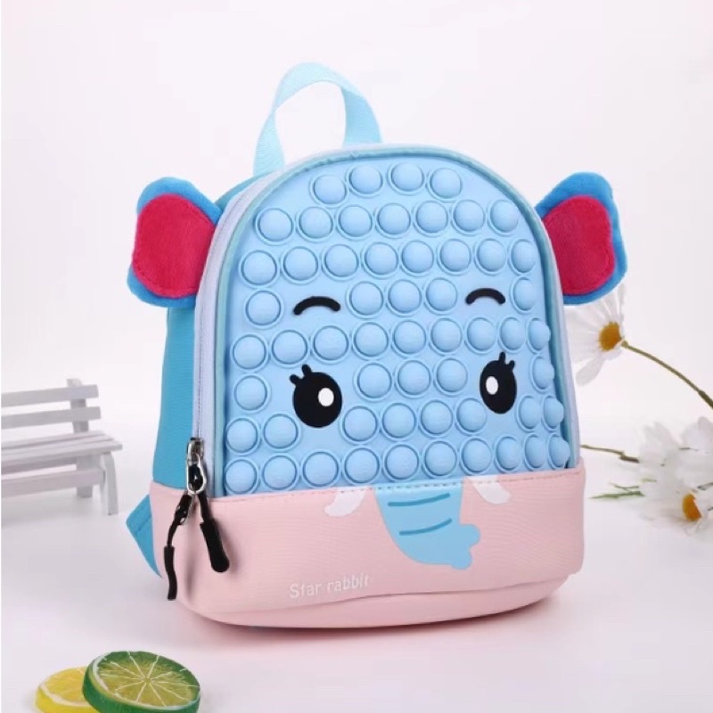 Ransel Pop It Character Makaron Rainbow for Kids BEST QUALITY