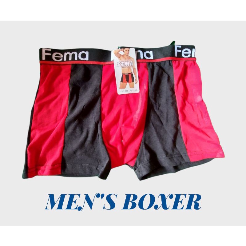 boxer pria celana dalam cowok fema L XXL termurah