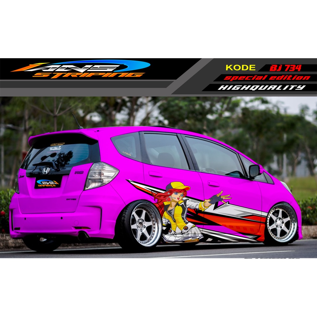 STICKER MOBIL BRIO AGYA JAZZ AVANZA YARIS / DECAL STICKER MOBIL JAZZ / STIKER MOBIL