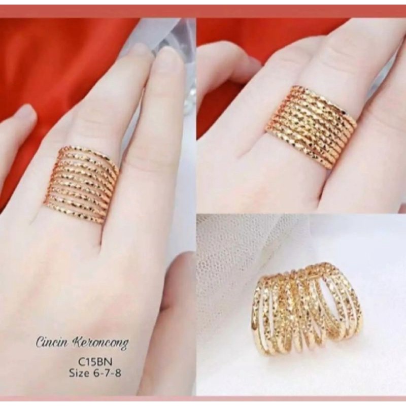 cincin keroncong cincin wanita perhiasan wanita titanium