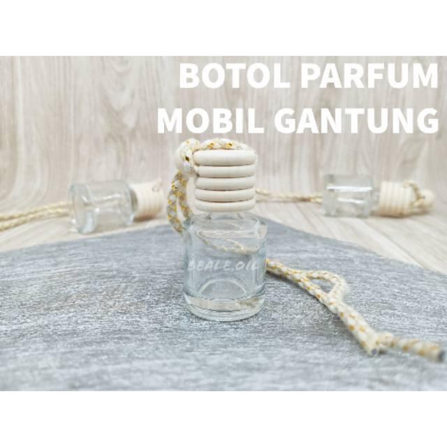 Car Diffuser Kaca Gantung 10ml - Diffuser Pengharum Mobil Ruangan - Parfum Mobil Aromaterapi botol kaca tutup kayu botol parfum kaca gantung mobil kosong tutup kayu 10ml 8ml 10 ml 8 ml 5 ml kaca tebal botol kosong diffuser untuk parfum pengharum ruangan