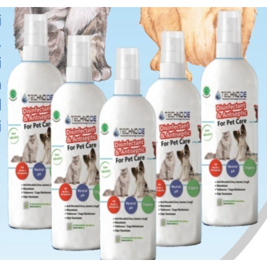 Techno De Disinfectant & Antiseptic 250 ml - Desinfektan Hewan