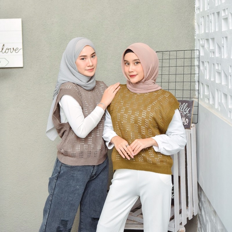 Aurel Kotak Vest / Vest Wanita Kekinian / Vest Wanita Termurah