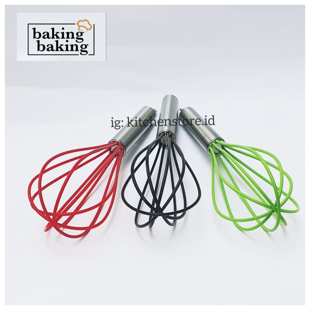 Whisker / Alat Kocok Kue Manual/ Pengocok Telur/ Kocokan Telur Silikon