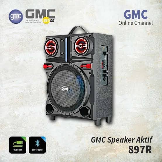 Speaker Portable Bluetooth gmc 897R mic wireless