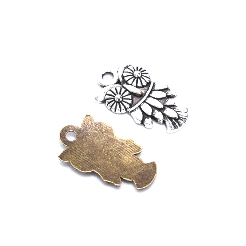 Hbid Glory 10Pcs / Set Liontin Bentuk Burung Hantu Bahan Alloy Gaya Vintage Untuk DIY Perhiasan