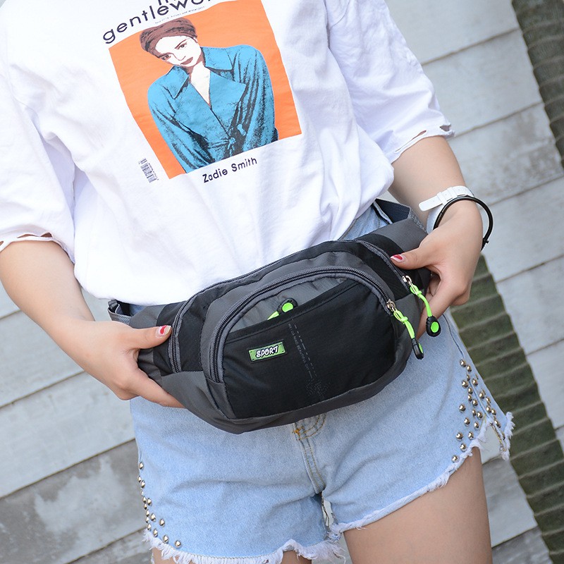 AND COD T209 Tas Pinggang Fashion Kasual Unisex Bahan Kain Oxford Style Korea Multifungsi Hits
