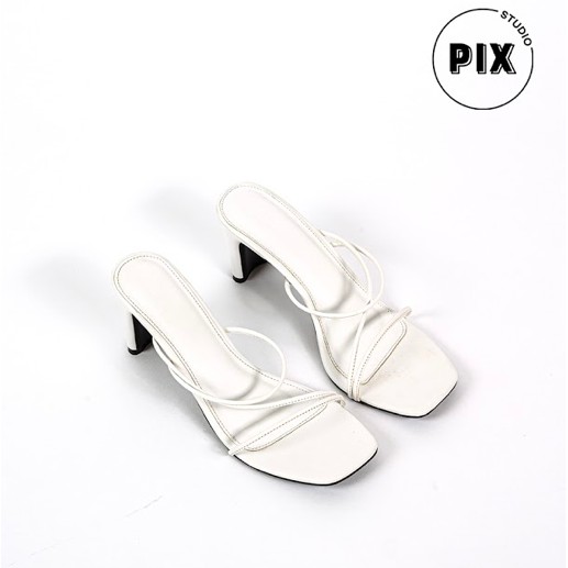 

PixFootwear Premium Edition White Issa Heels Shoes - Sepatu Hak Wanita Heels Putih