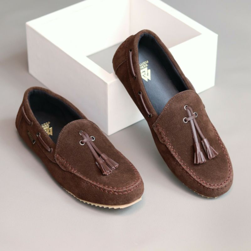 HARALD | Sepatu Loafers Pria Kasual Kulit Suede Original Sepatu Santai Cowok