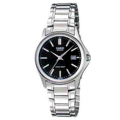 Casio Original MTP-1183A-1A 7A / LTP-1183A-1A 7A  Jam Tangan Pria Wanita Rantai Stainless Silver Hitam