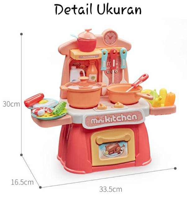 Tma / Mainan Anak Mini Electronic Kitchen Set  / Mini Kitchen Set Isi 26pcs