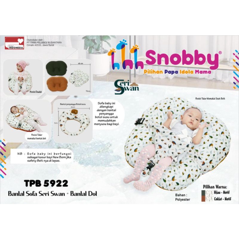 Bantal Sofa Bayi + Bantal Dot Snobby Seri Swan