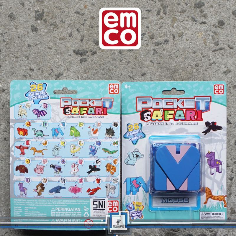 Emco Pocket Safari MOUSE Letter M Morphers Robot Animal