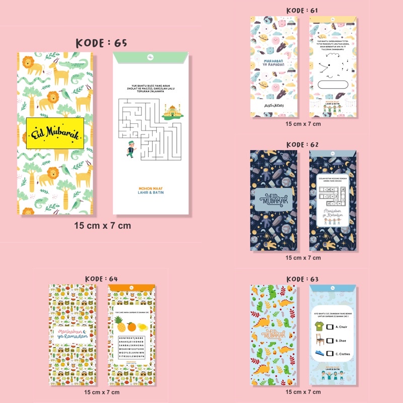 

[PREMIUM QUALITY] AMPLOP LEBARAN GAME ISI 5 PCS