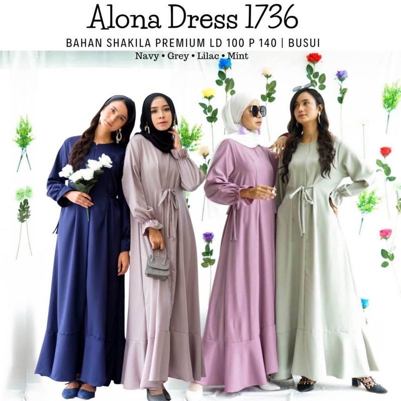 [REAL PICTURE] ALONA DRESS SHAKILA PREMIUM GAMIS LEBARAN TANAH ABANG PGMTA METRO GROSIR SUPPLIER JUA