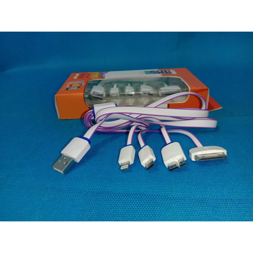 KABEL USB / KABEL CHARGE MULTIFUNGSI 4 IN 1