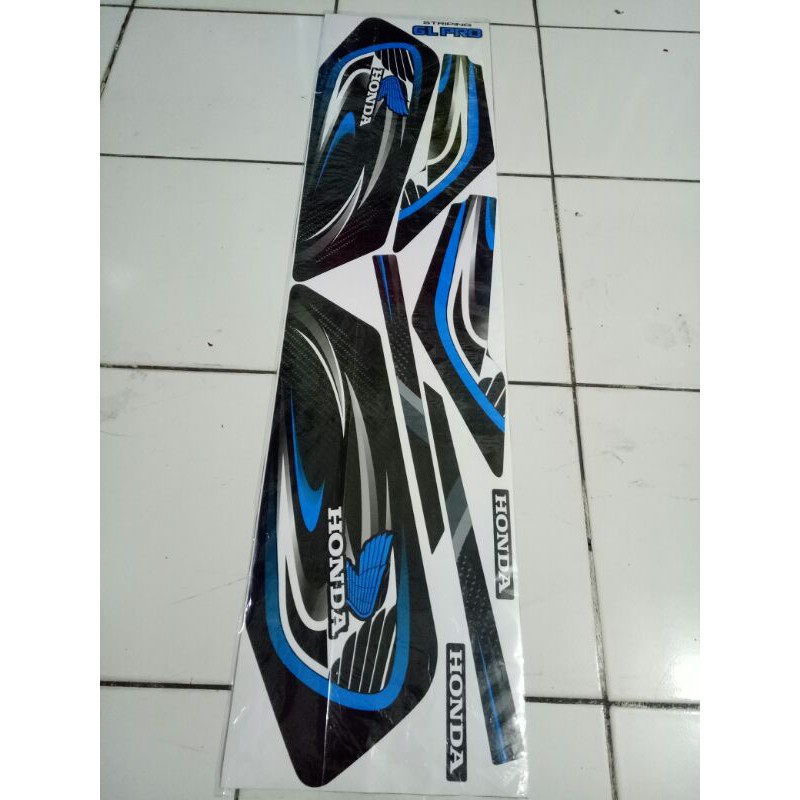 striping sticker variasi honda GL pro/Gl max grafis biru putih