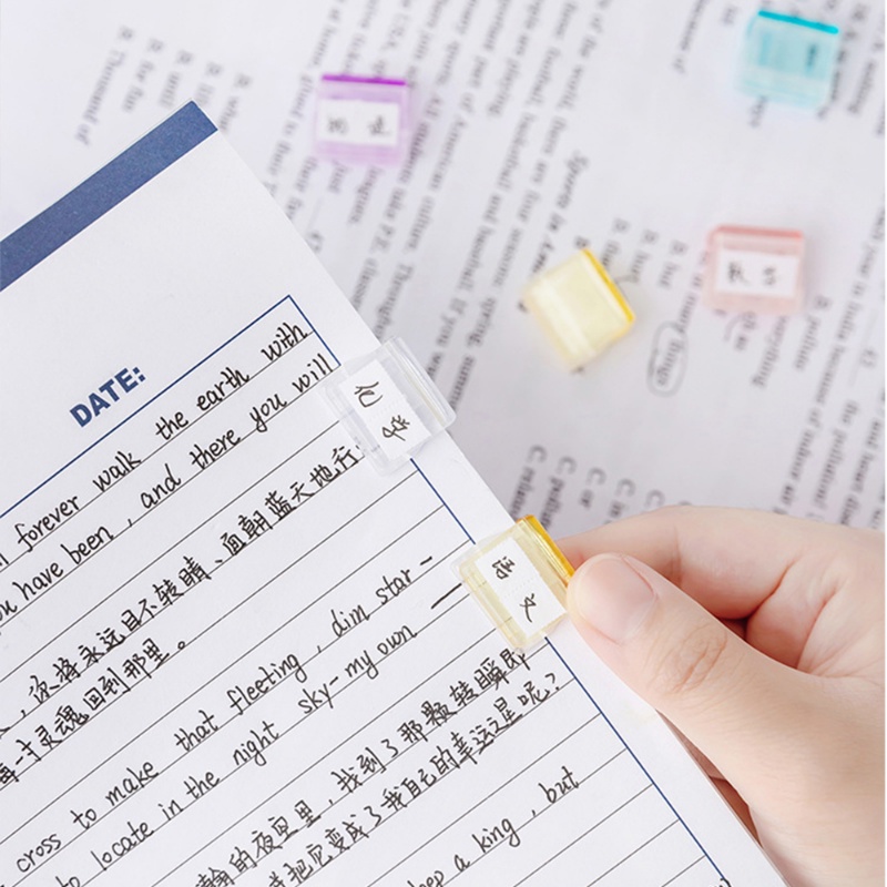 Klip Penjepit Kertas Mini Bahan Metal Warna Permen Transparan Untuk Kantor / Sekolah