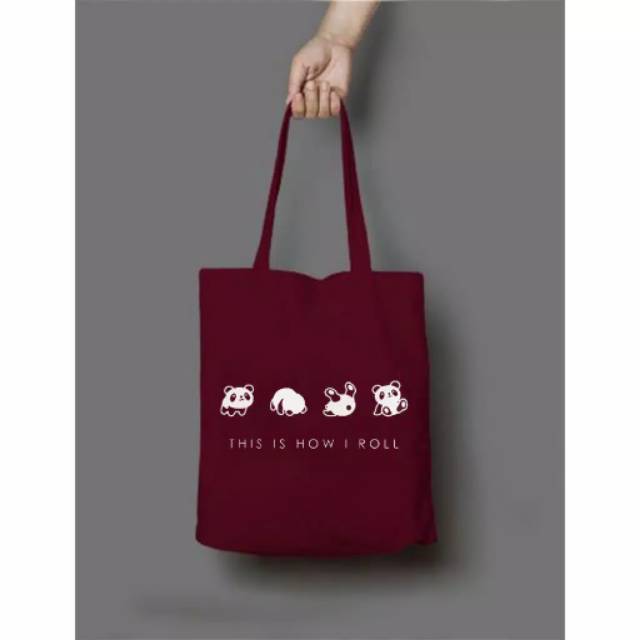 TUGUFAMILY - [RESLETING] PANDA TOTEBAG SEMI-CANVAS | TOTEBAG BESAR | TOTEBAG LAPTOP | TOTEBAG HITAM | TOTEBAG CREAM | TOTEBAG NAVY | TOTEBAG MAROON | TOTEBAG BERKUALITAS