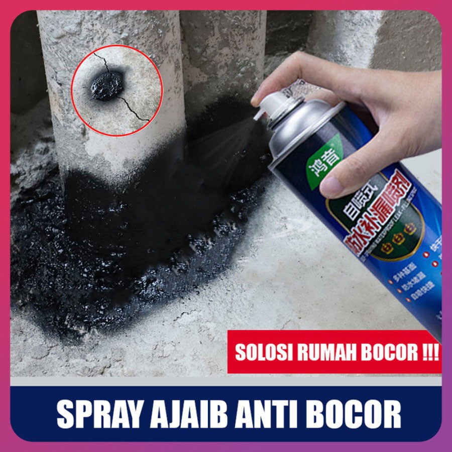 Spray Anti Bocor Waterproof Tahan air Pelapis Dinding Tembok Atap Cat Semprot anti rembes