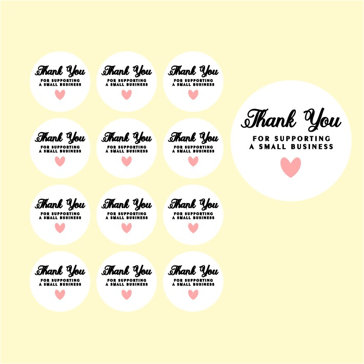 

READY!! 60 pcs Stiker Thank you STIKER TERIMA KASIH MURAH 3,5 cm SB02