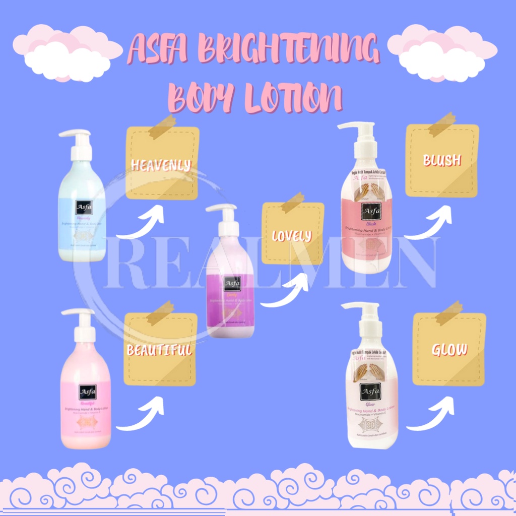 READY! ASFA ASFA Brightening Body Lotion with Niacinamide dan Vitamin E BPOM
