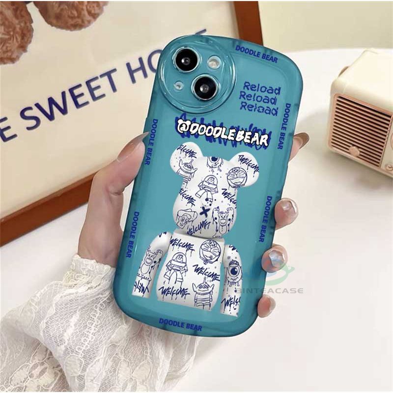 Casing TPU VIVO Y33S Y21T Y21S Y33S Y11 Y12 Y15 Y17 Y12S Y12A Y15S Y15S Y20S Y19 Y91C Y50 Y1 Motif Beruang