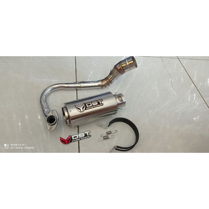 Knalpot ori DST Racing full system for matic 160cc ke bawah knalpot racing