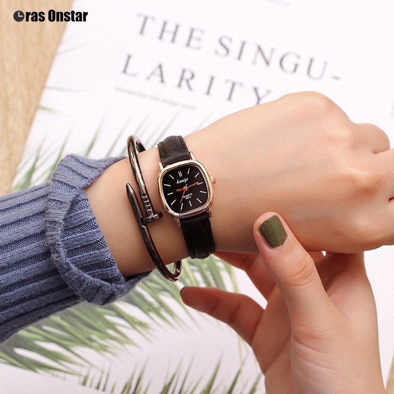 Jam Tangan Wanita Gaya Retro Untuk Bisnis Tahan Air Jam Tangan Couple Ultra-tipis Analog 1pc COD-4