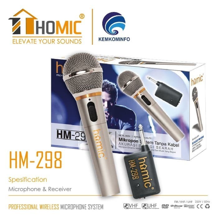 Mic Wireless Homic HM 298