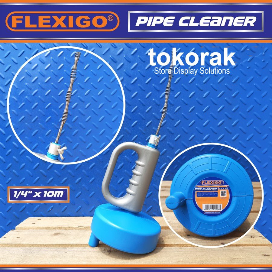 PIPE CLEANER 10 M 1/4 INCH FLEXIGO ALAT PEMBERSIH SALURAN PIPA MAMPET