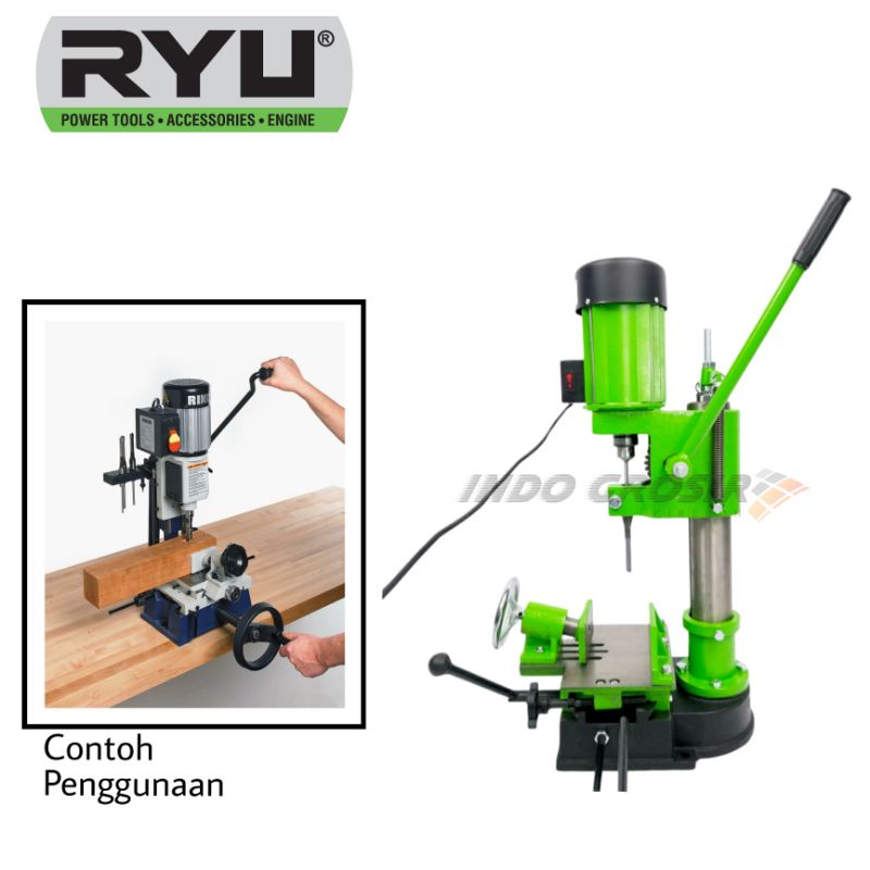 RYU Mesin Bor Bobok Pahat Kayu Tenon Wood Chisel Mortiser 13mm Bergaransi Ryu Mortiser Machine RMM 13 Mm