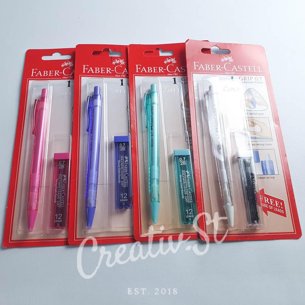 

[(BAYAR DITEMPAT) Faber Castell Econ Mech Pencil 0.7 Transparent Blister Pensil Mekanik