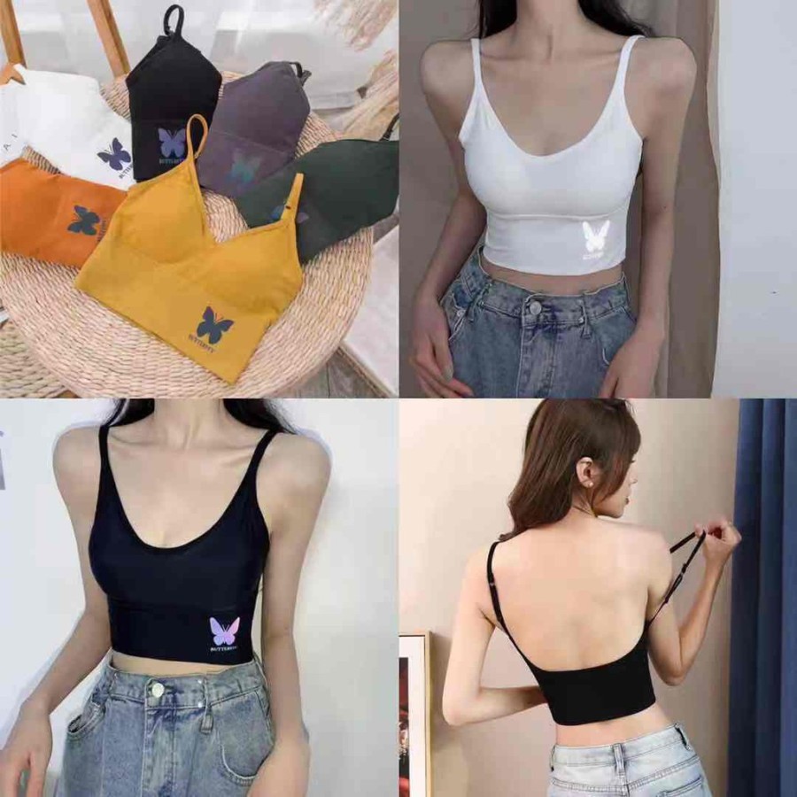 BH Butterfly Crop Top BH Gym SPORT (kode UND16)