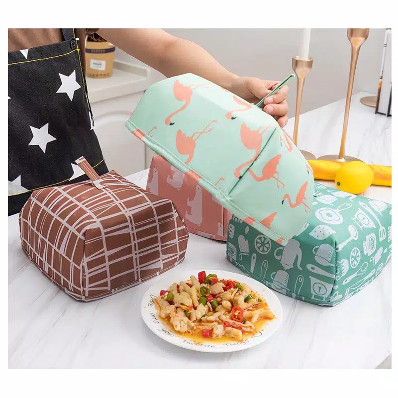 [Size L] Tudung Saji Lipat Anti-Debu Tahan Panas Food Insulation Cover