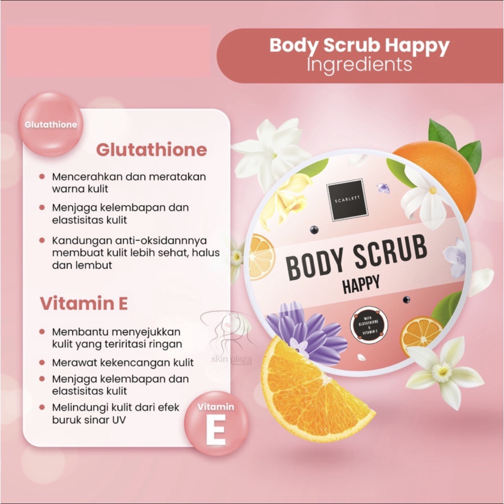 Scarlett Whitening Body Care HAPPY Series / Scarlett Acne Skin Care Series/ Brightly Ever After Day/ Night Cream Serum Krim Siang Malam / Happy