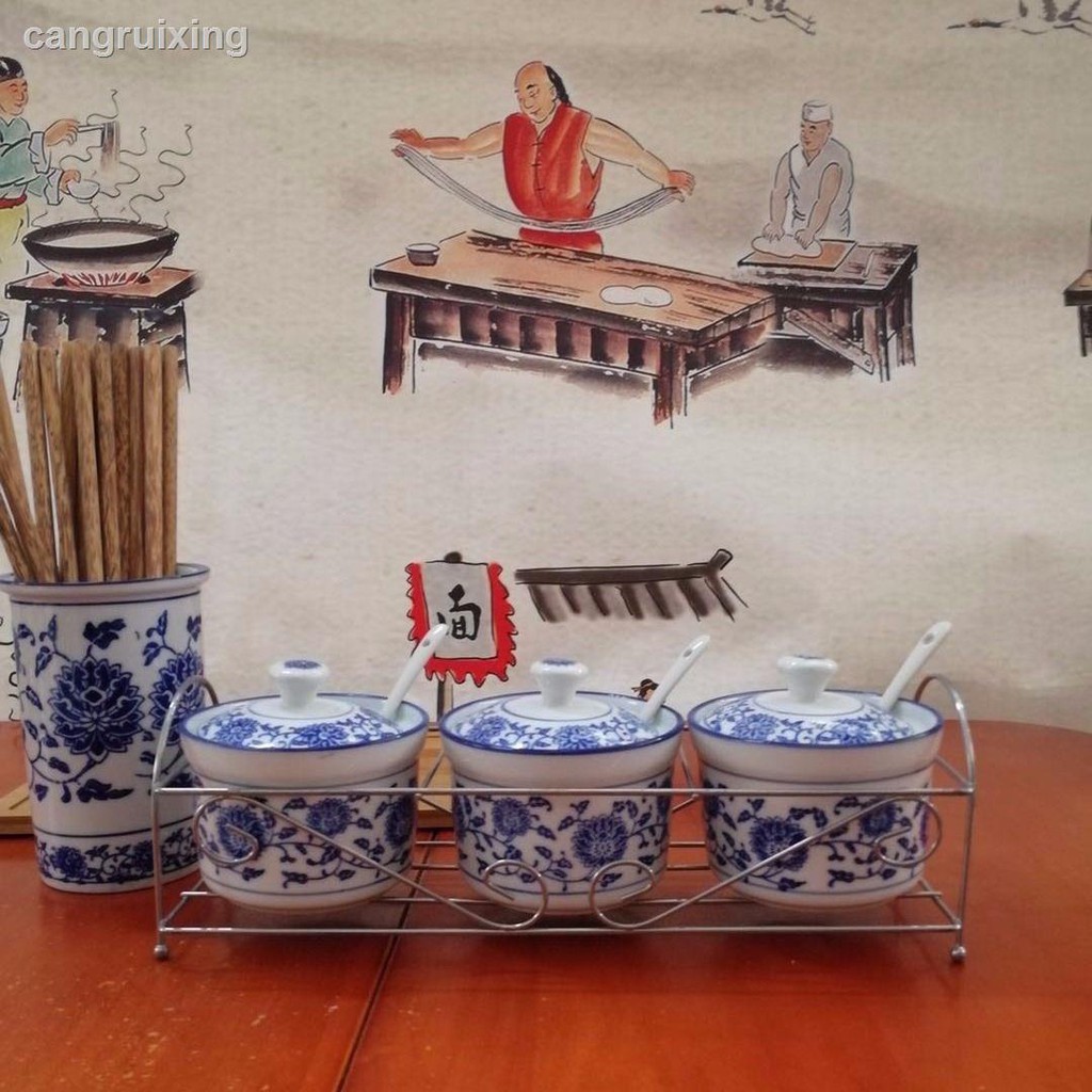 Kotak Bumbu Dapur Bahan Keramik Porcelain Warna Putih  dan 