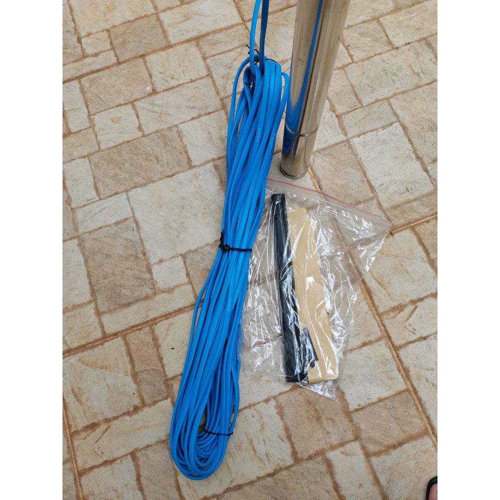 MAXPUMP 2SDM0.7/32 Mesin Pompa Satelit 2inch 250Watt Pompa Submersible Water Pump Kabel Biru 30meter