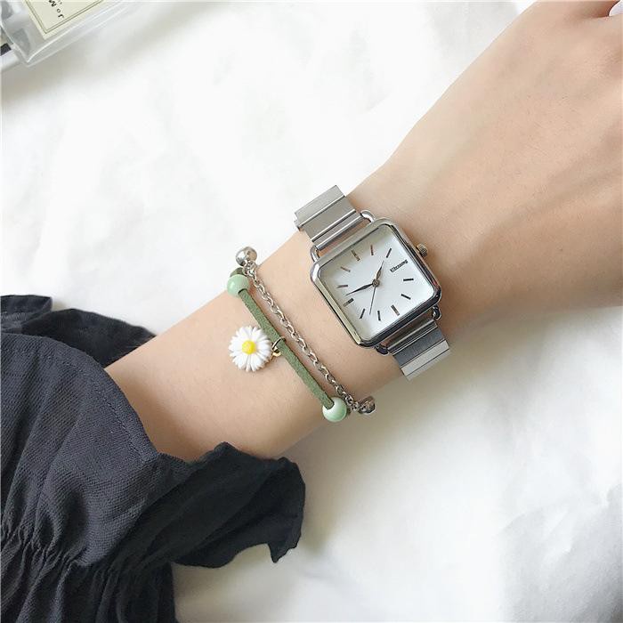 ✅Grosir Jam Senen - Jam Tangan Wanita Analog Model Rantai Stainless Steel Mewah Jam Tangan Wanita Minimalis