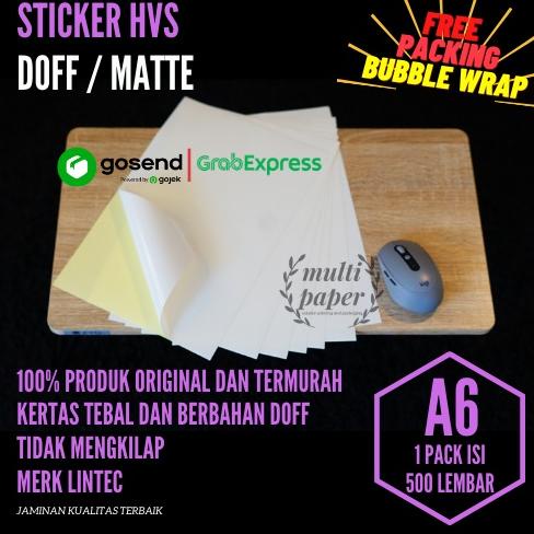

JUAL MURAH Kertas Sticker HVS A6 isi 500 lembar / Kertas StIker Label Pengiriman