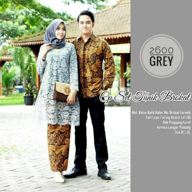 Cp set tunik brokat 2600