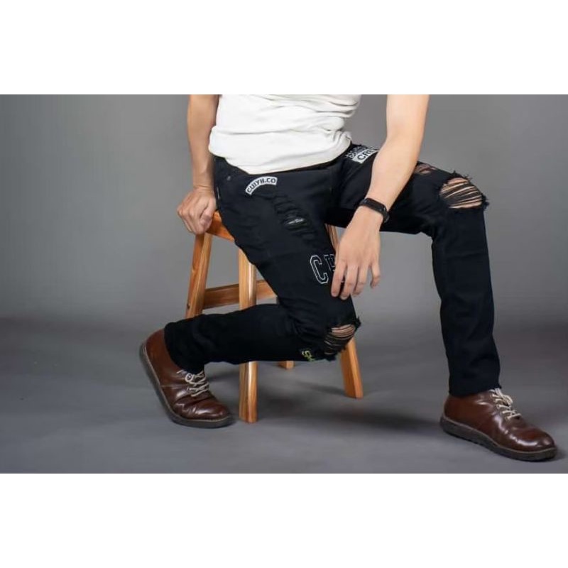 COD CELANA JEANS PRIA SOBEK TERBARU CELANA ORIGINAL PRIA RN SEVEN CELANA JEANS PANJANG PRIA TERBARU 