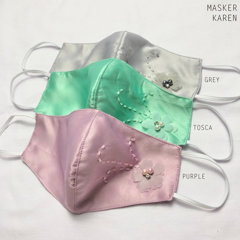 MASKER KAREN / MASKER KONDANGAN / MASKER PESTA / MASKER KAIN / MASKER MANIK