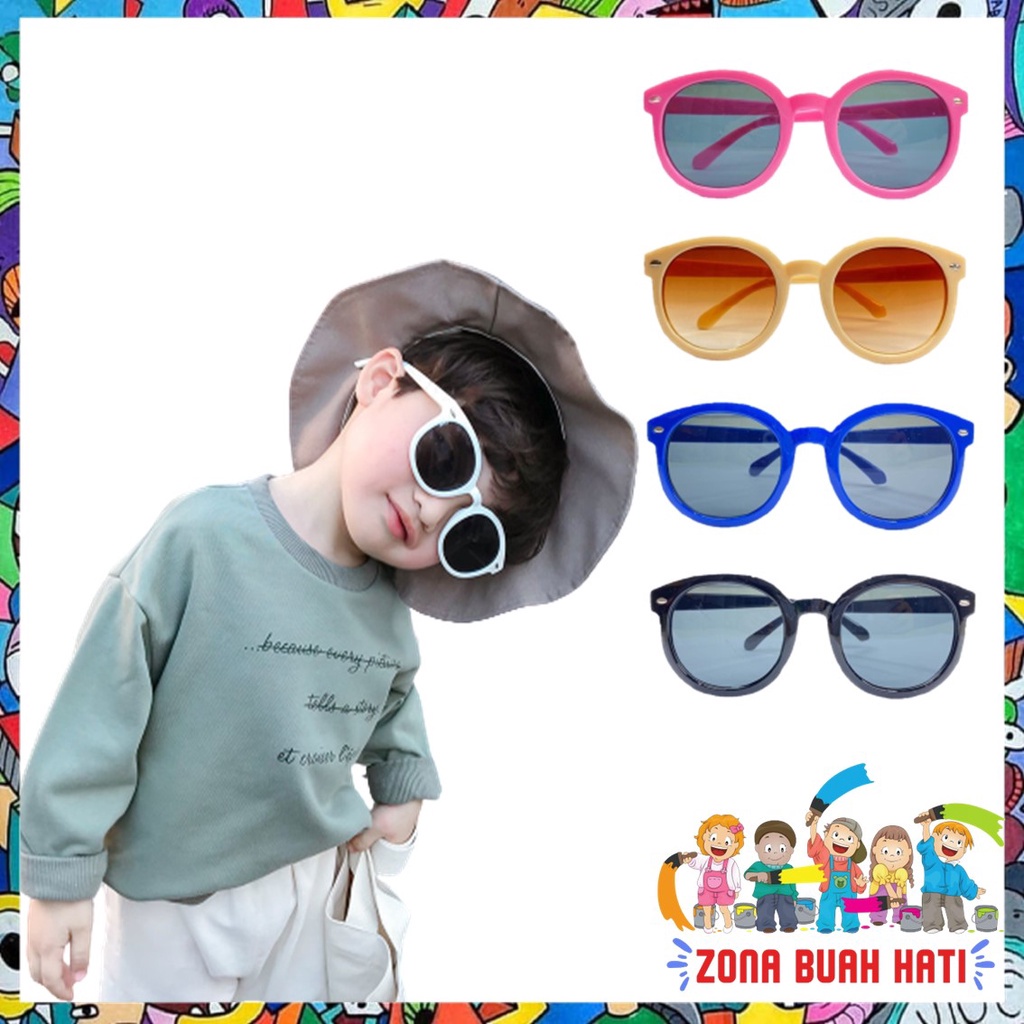 ZBH Kacamata Anak 6689 Kacamata Hitam Fashion Kaca Mata Hitam High Quality Kids Sunglasses Kaca Mata Murah Import